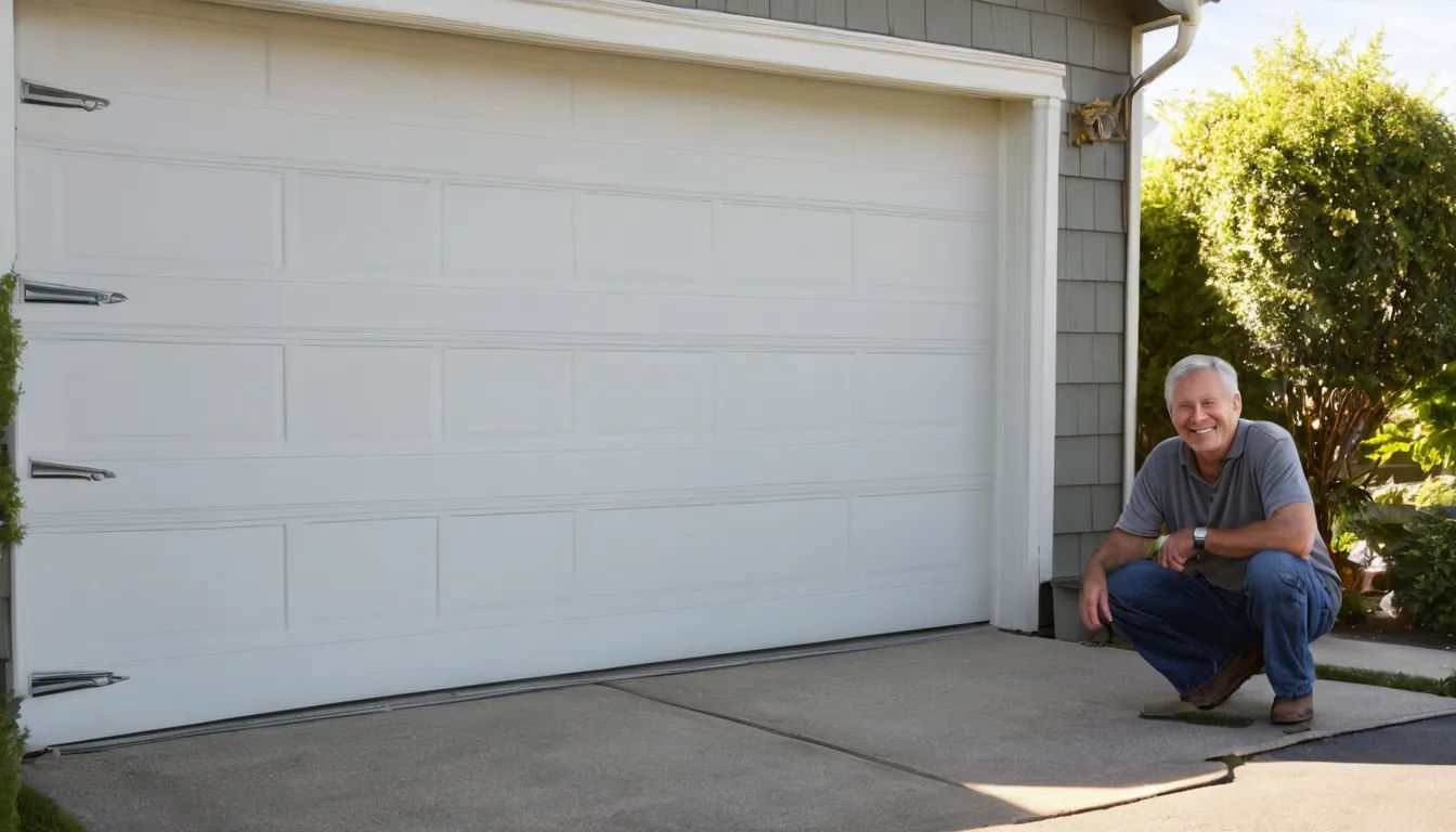 A provider checking a garage door track in the Boca Raton area